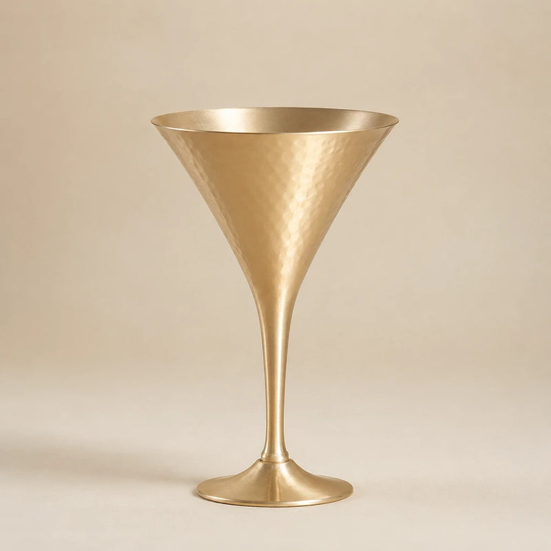 Verres à Martini en Laiton Martelé – Lot de 2